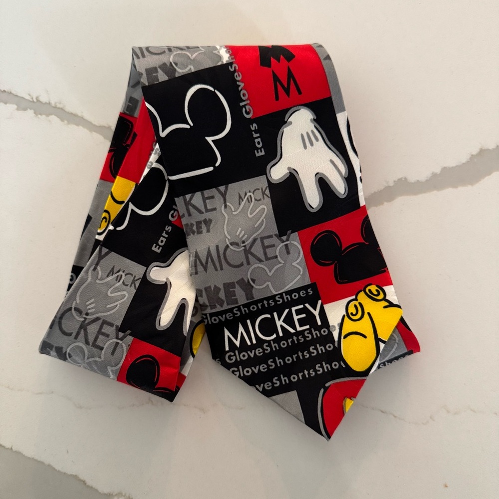 Disneyland Mickey Mouse Tie | Colorful Disney Character Print $22
